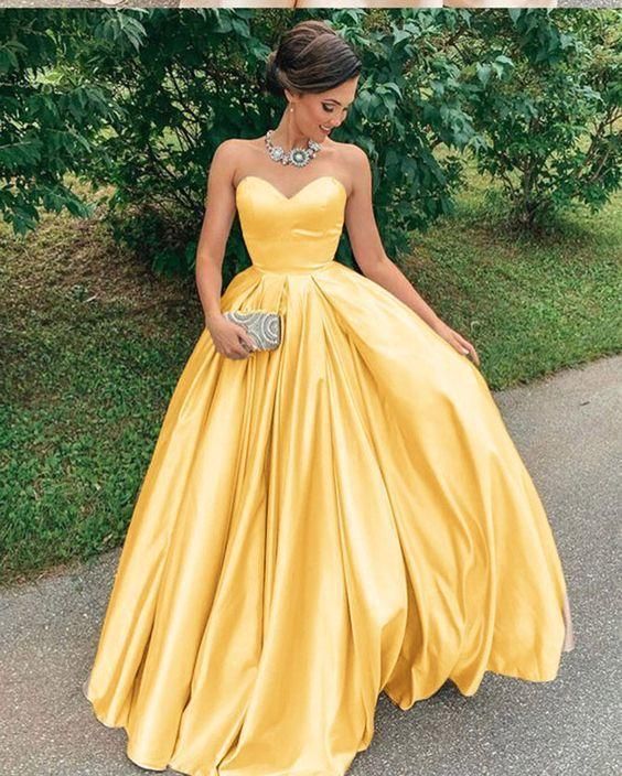 Prom Dresses Split, Yellow prom party dress cg7094
