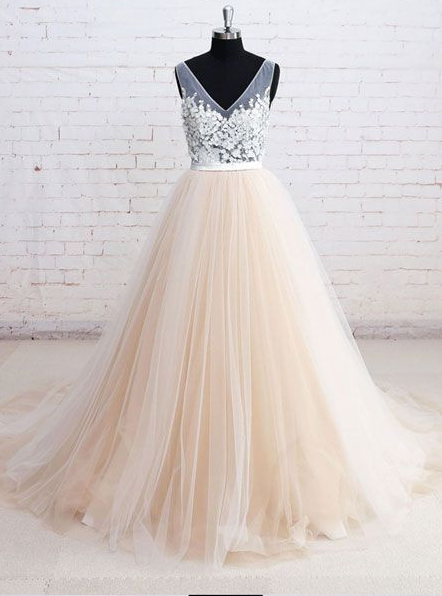 2020 long prom dress tulle charming dress cg7122
