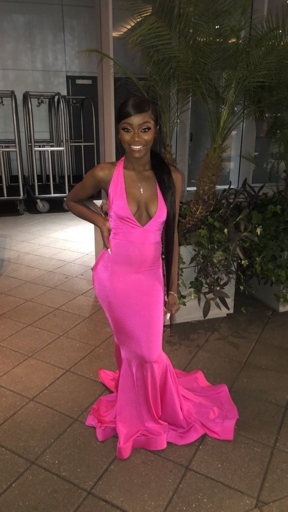 V Neck Long Prom Dress cg7314