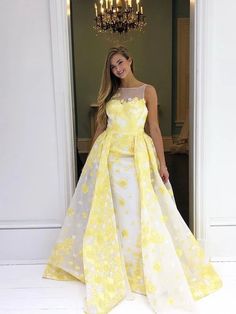 Chic A-line Bateau Long Prom Dress Beautiful Beaded Applique Prom Dress Evening Formal Gowns cg7454