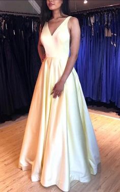 V-neck Simple Long Prom Dresses,8th Graduation Dress, Evening Gown,Winter Dance Dress cg7560