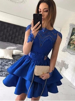 Sexy Etuikleid mit Spaghettiträgern, rückenfrei, kurz, Homecoming-/Cocktailkleid cg767