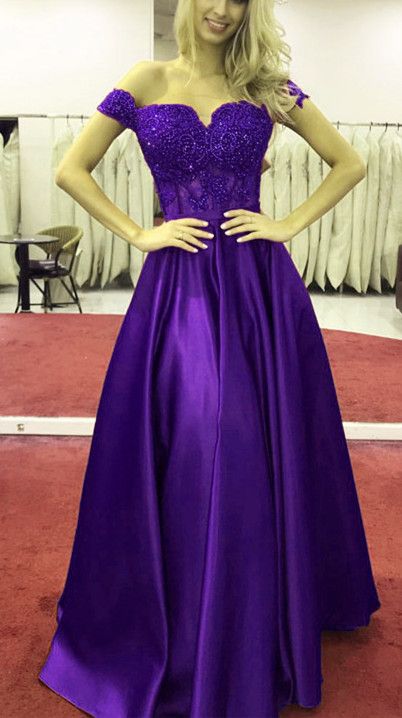 See Through Corset Prom Dresses Floor Length Off Shoulder Satin Gowns cg7767
