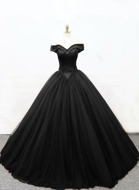 Black princess ball gown, black formal prom dress cg7780 Black princess ball gown, black formal prom dress cg7780