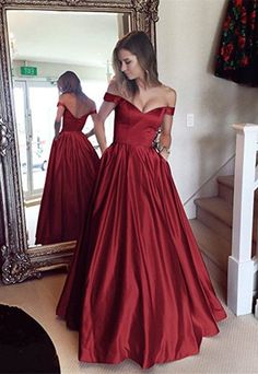 A-Linie, schulterfrei, lange Ballkleider, billig, schlicht, Ballkleid cg7875