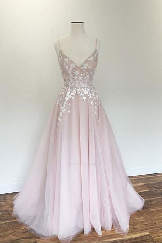 Lange Ballkleider, Ballkleider Rosa, Applikationen Ballkleider cg792