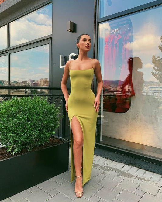 2020 Langes Ballkleid mit Seitenschlitz, günstige Abend- und Partykleider cg7927