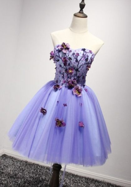 Short Homecoming Dress, Tulle Homecoming Dress, Applique Junior School Dress, Sleeveless Homecoming Dress cg8019