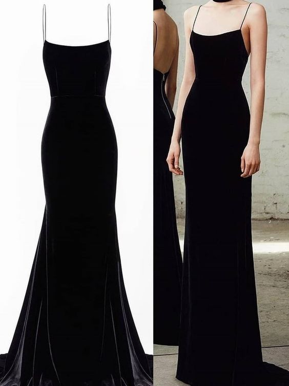 Spaghetti Straps Black Mermaid Long Prom Dresses, Black Mermaid Long Formal Evening Dresses cg8078 Spaghetti Straps Black Mermaid Long Prom Dresses, Black Mermaid Long Formal Evening Dresses cg8078