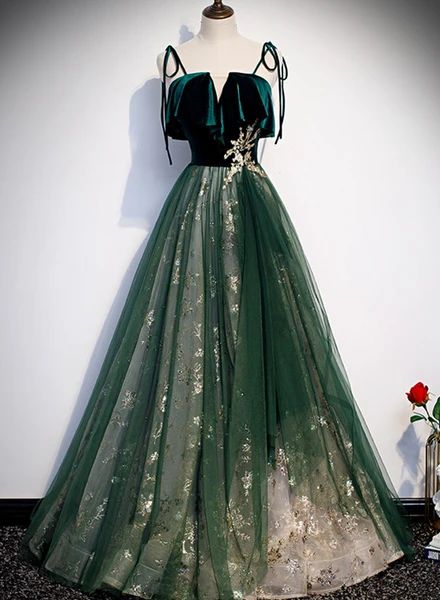 Elegant Straps Velvet Tulle Party Dress, A-line Prom Dress 2020 cg8171 classygown Elegant Straps Velvet Tulle Party Dress, A-line Prom Dress 2020 cg8171 classygown