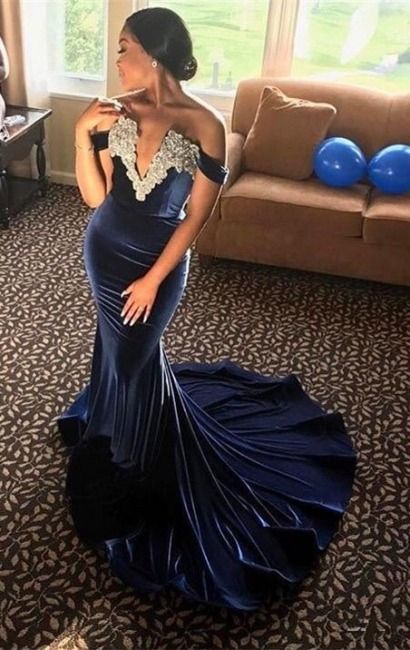 Schulterfreies Meerjungfrau-Ballkleid cg8505