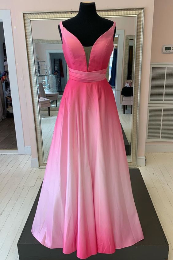 Pink Ombre Long Prom Dress cg8515 classygown Pink Ombre Long Prom Dress cg8515 classygown