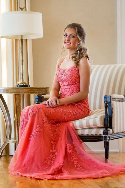 Wassermelonen-Meerjungfrauen-Ballkleid cg8566