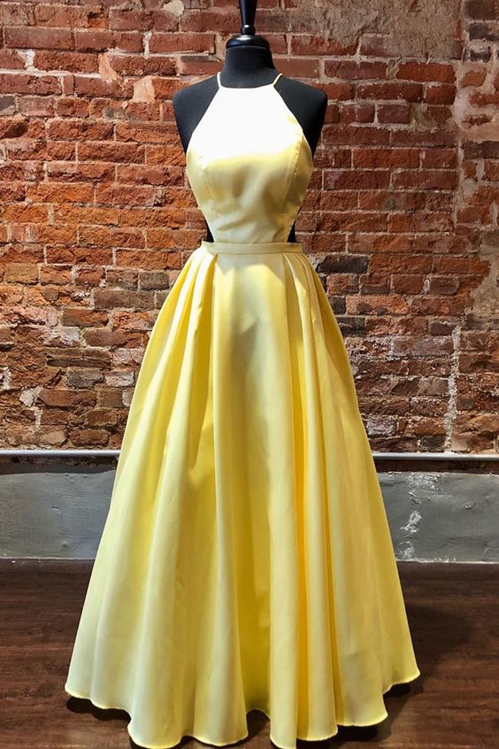 Simple Yellow Prom Dress 2020 cg8567