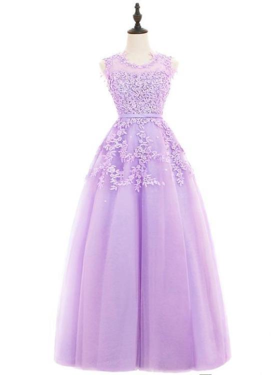 Beautiful Purple Ball Gown Tulle Long Party Dress, A-Line Prom Dress 2020 cg8605