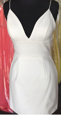 weißes Homecoming-Kleid, enges Homecoming-Kleid cg864