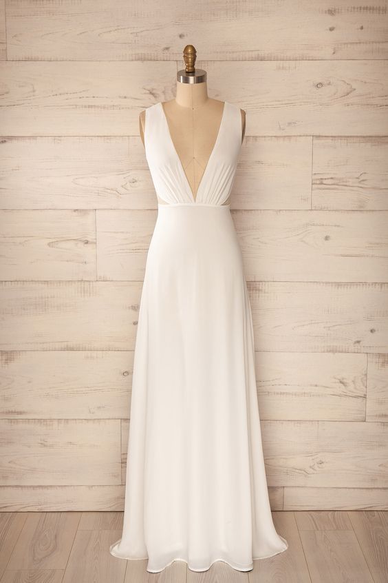 Deep V Neck Prom Dress,A Line Prom Dress,Chiffon Prom Dress,Fashion Prom Dress cg8717