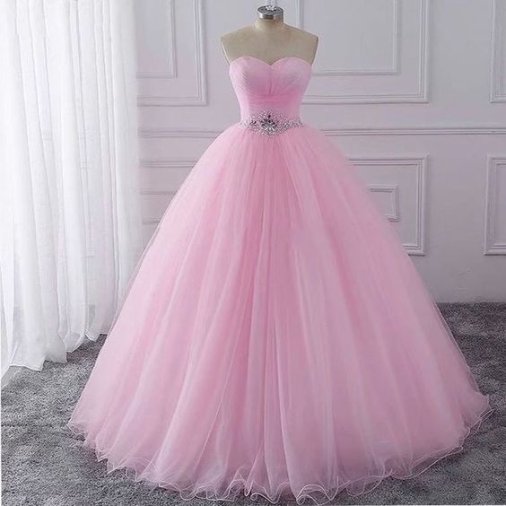 Beautiful Ball Gown Pink Sweetheart Tulle Party Gown, Sweet 16 Dresses classygown Beautiful Ball Gown Pink Sweetheart Tulle Party Gown, Sweet 16 Dresses classygown