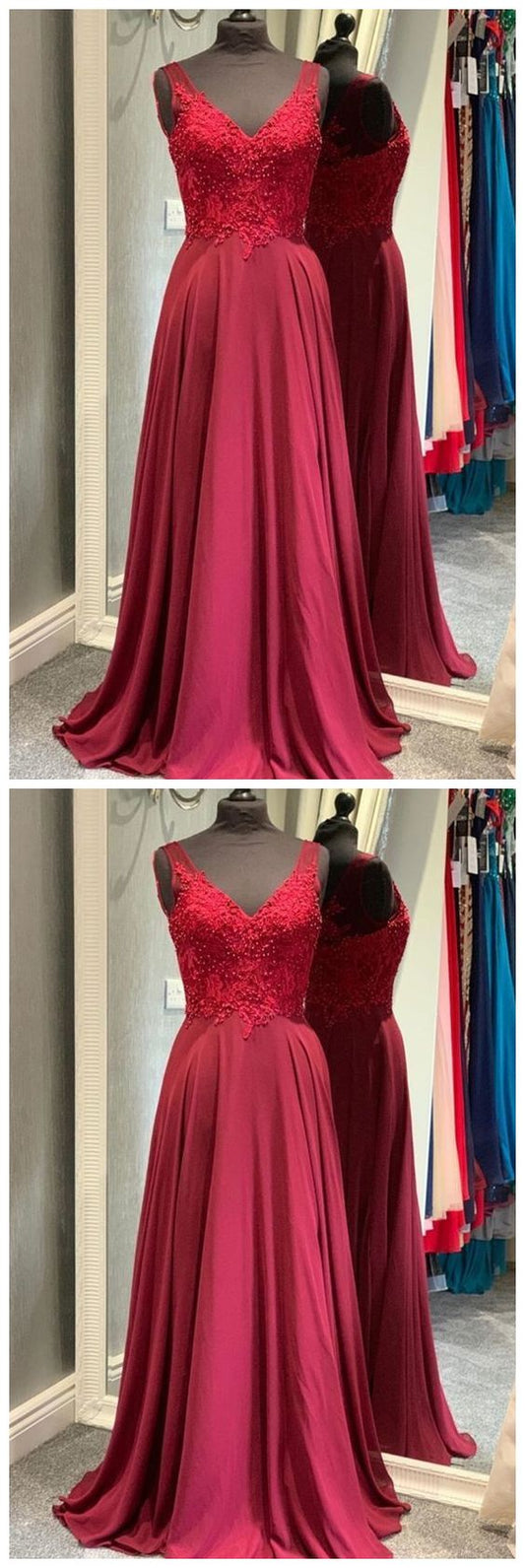 rotes langes Ballkleid, schlichtes Ballkleid 2020 cg8723