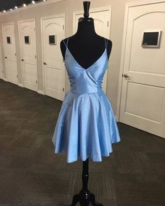 Fashion A-Line Satin Short homecoming Dress, Straps Party Gowns cg8782
