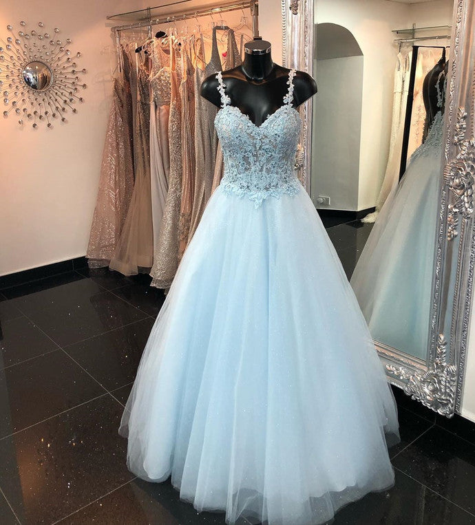 Gorgeous Light Blue Long Prom Dress Ball Gown cg8811