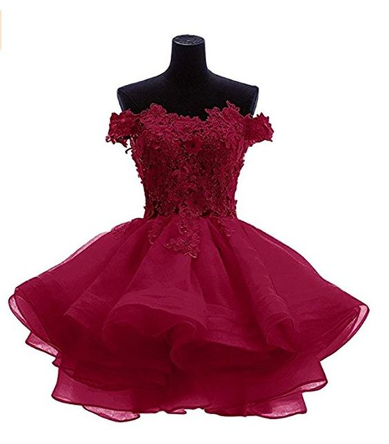 burgundy puffy dress Miss Circle Women Mabel Burgundy Drop Waist Layered Mesh Midi Puffy Dress with Bow