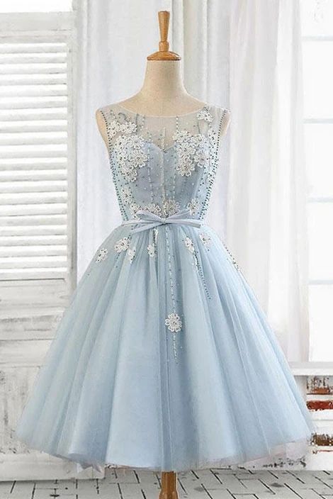 Light blue tulle short dress, blue homecoming dress cg9079 classygown Light blue tulle short dress, blue homecoming dress cg9079 classygown