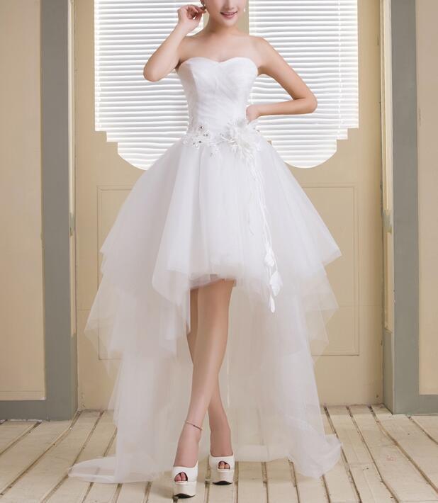 Cute White Tulle Sweetheart High Low Party Dress, High Low Formal Dres classygown Cute White Tulle Sweetheart High Low Party Dress, High Low Formal Dres classygown