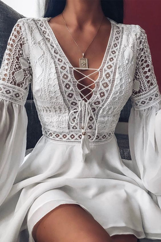 Weißes kurzes Kleid, Damen Vintage Kleider Homecoming Kleid cg9228