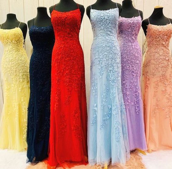 Mermaid Light Blue Prom Dress with Appliques cg9358