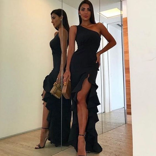 Sexy One-Shoulder-Meerjungfrau-Ballkleider, Lange Ballkleider, Günstige Ballkleider cg9381