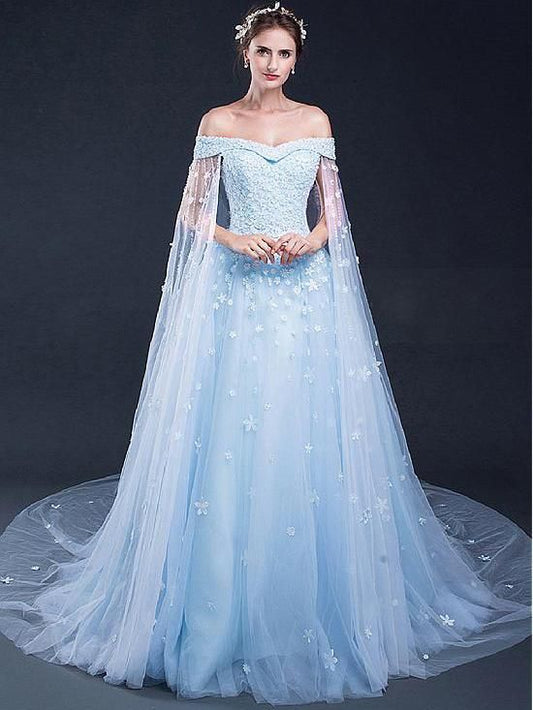 Ballkleider,Hellhimmelblaues Tüllkleid,Schlichtes Ballkleid,Ballkleid,Prinzessinnen Abendkleid,Ballkleid Abendkleider cg948