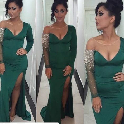 Charming Prom Dress,Side Slit Prom Dress,Long Prom Dresses,Sexy Backless Prom Dress cg9484