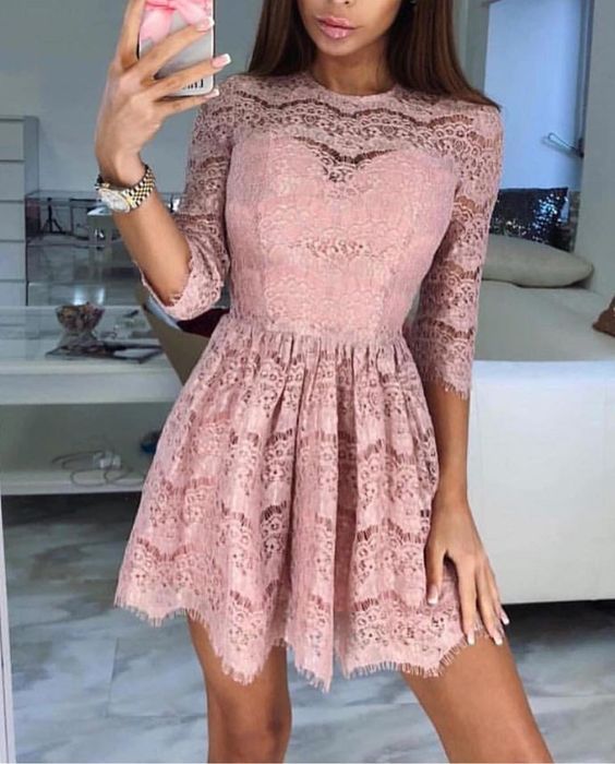 Half Sleeve Homecoming dresses,Homecoming Dress,Graduation Dress cg9604