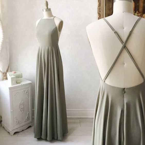 Simple chiffon long prom dress evening dress cg9634