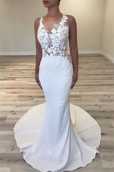 Glamouröse Meerjungfrau Brautkleider Ärmellos Transparenter Tüll Brautkleider Ballkleid cg9695