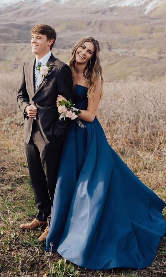 Prom Couples, Strapless Prom Dress cg9715