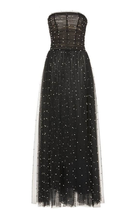 Black Tulle Prom Dress, Long Prom Dress cg9832