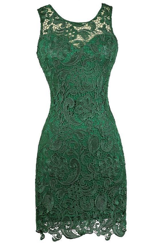 Green Lace Sleevesless Short Homecoming Dress cg9955
