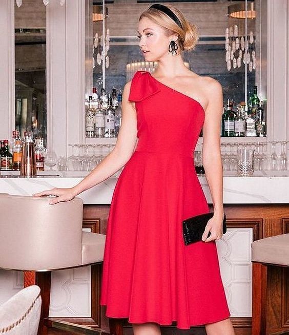 One Shoulder A-Line Homecoming Dress cg9974