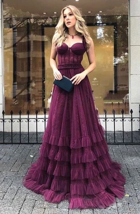 Long Prom Dress , Tulle Dance Dresses, Graduation School Party Gown cg9991