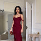 Sexy Burgundy Chiffon Long Prom Dresses Evening Dress      cg25244