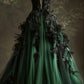 A Line Green Tulle Long Prom Dresses, Formal Graduation Evening Dresses    cg25342