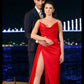 Gorgeous Strapless Slit Red Prom Dress Long Evening Dresses    cg25354