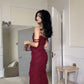 Sexy Burgundy Chiffon Long Prom Dresses Evening Dress      cg25244