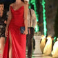 Gorgeous Strapless Slit Red Prom Dress Long Evening Dresses    cg25354