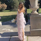 New Arrival Tiered Tulle Pink Prom Dress,  Long Evening Dress   cg24882