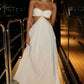 White Sleeveless Long Prom Dress with Split      cg25306