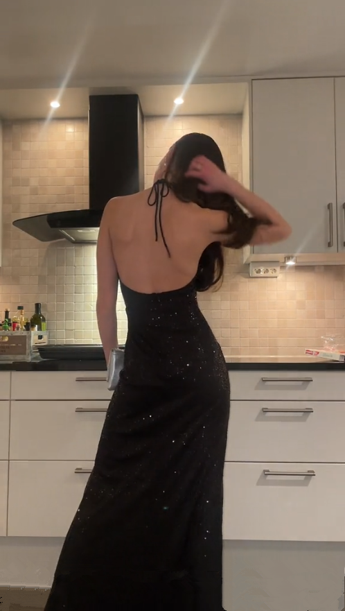 Black Sequin Long Prom Dresses, Sexy Evening Dresses       cg25254