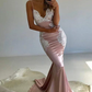 sexy backless pink mermaid prom dresses,simple long prom dresses   cg17686